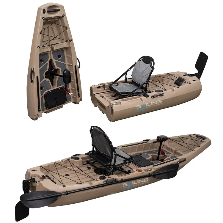 Fishing Kayak Pedal Drive - قارب بلاستيكي قابل للطي بطول 9.5