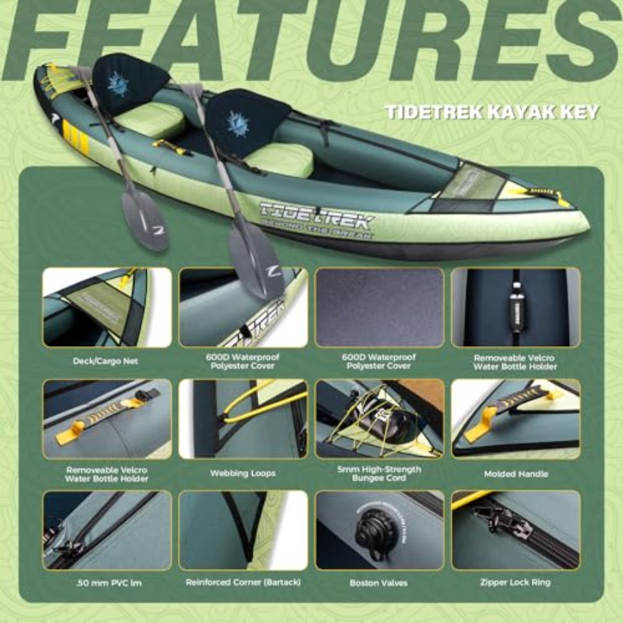 قارب كاياك قابل للنفخ للرحلات  - مراجعة Fishing Kayak Seat وسعره