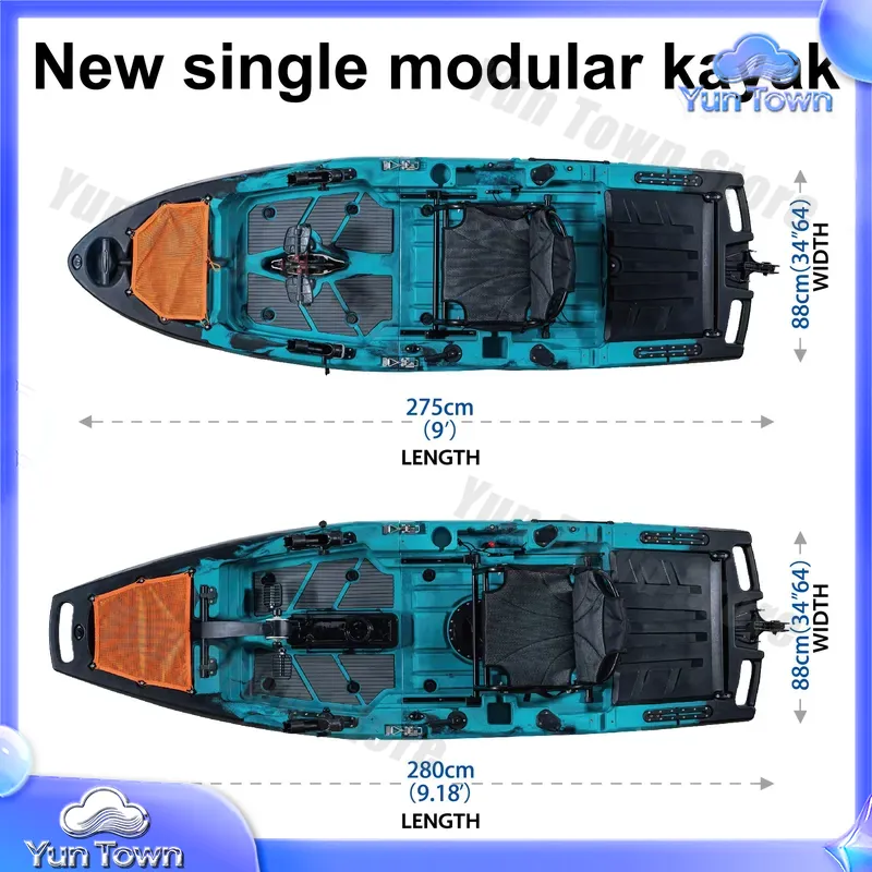 كاياك مودولار بطول 9.5 قدم مع  - مراجعة Fishing Kayak Pedal Drive وسعره